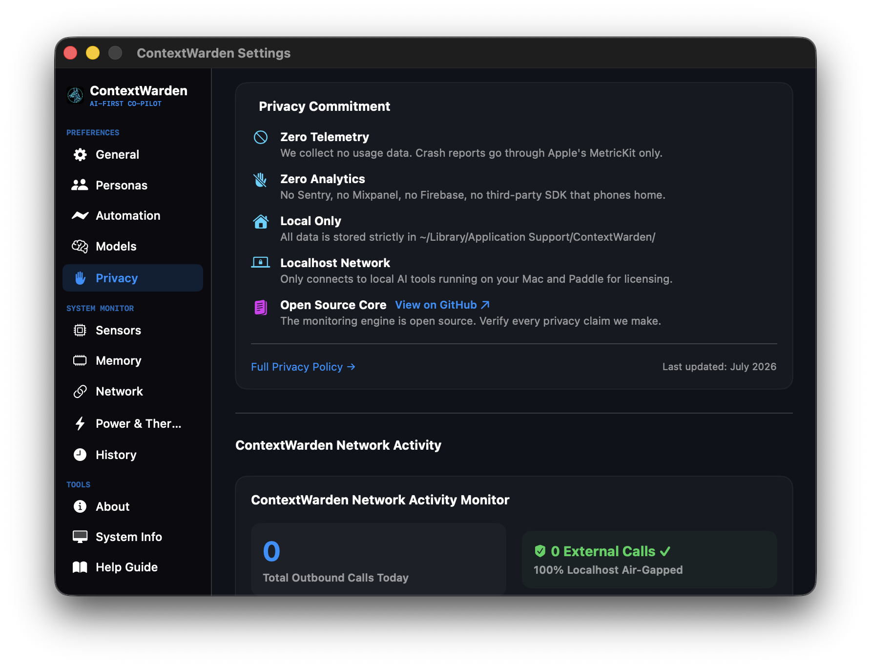 Privacy Settings